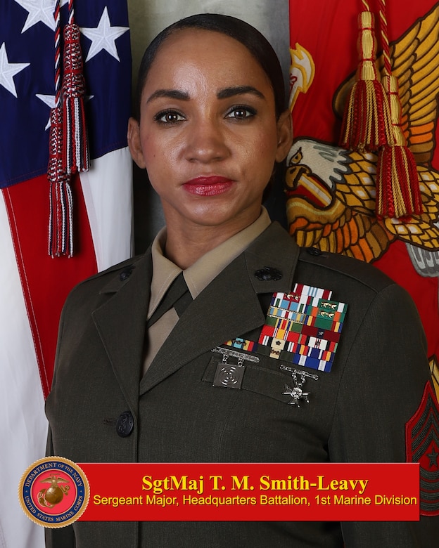 SgtMaj T. M. Smith-Leavy > 1st Marine Division > Biography