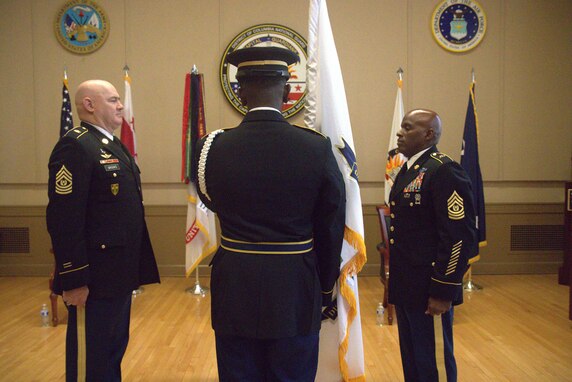 The District of Columbia National Guard (DCNG) changed responsibility of the Command Senior Enlisted Leader from Command Sgt. Maj. (Ret.) Michael F. Brooks to Command Sgt. Maj. Ronald A. Smith, Jr.