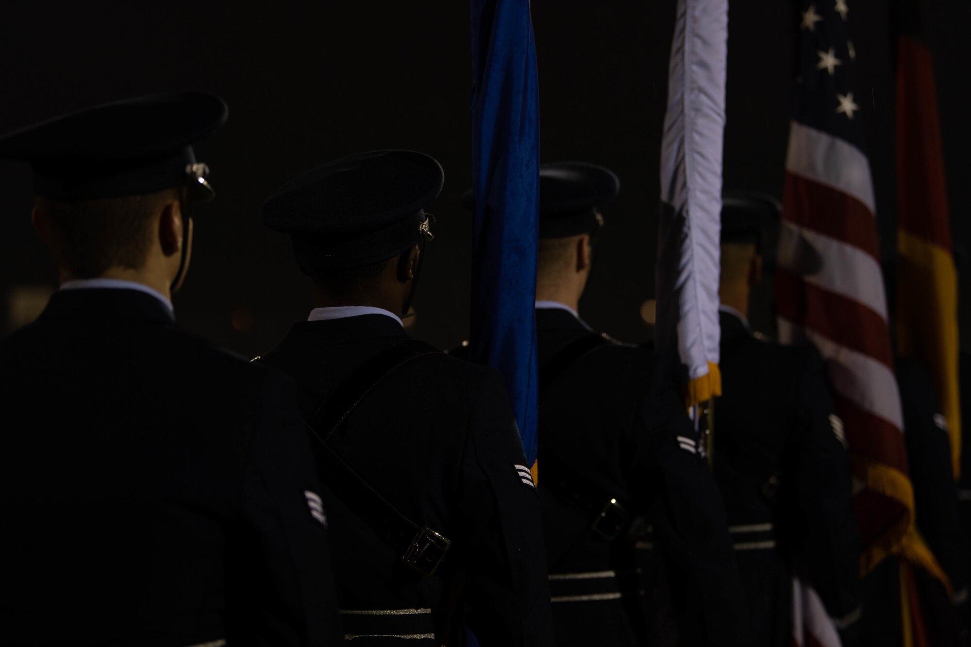 Color guard presents the colors