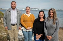 (Left to right) Matt Vowell, Lauren Hansen, Amy Hayes and Tiffany Finch, are initial personnel of the New Professionals Development Program - Logistics. The Integrated Logistics Support Division (E50) at Naval Surface Warfare Center Panama City Division, recently joined a new program to provide developmental guidance to new logistics personnel during their first one to three years as professional members of this activity. (U.S. Navy photo by Eddie Green)