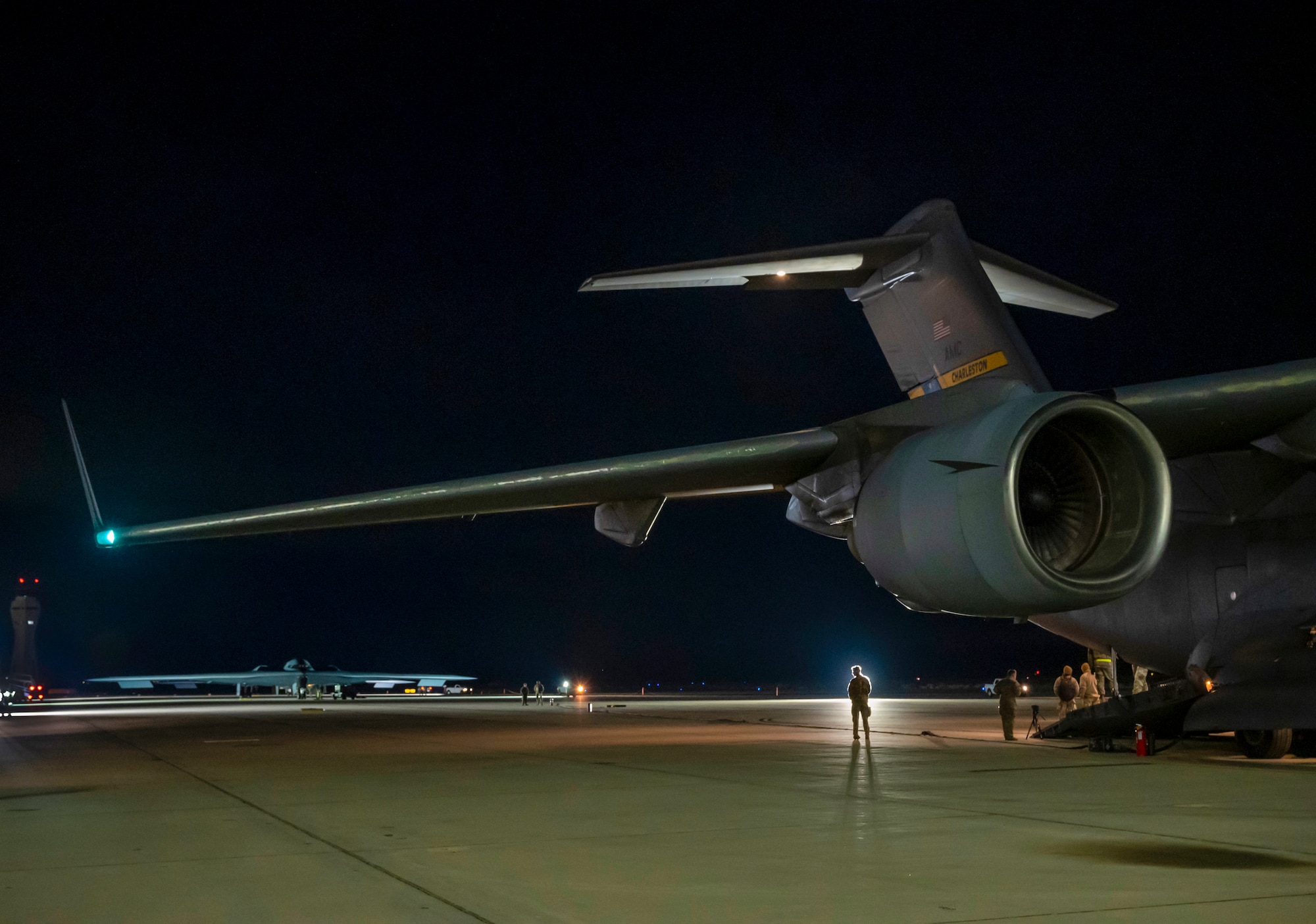 C-17 Globemaster III plane on flightline