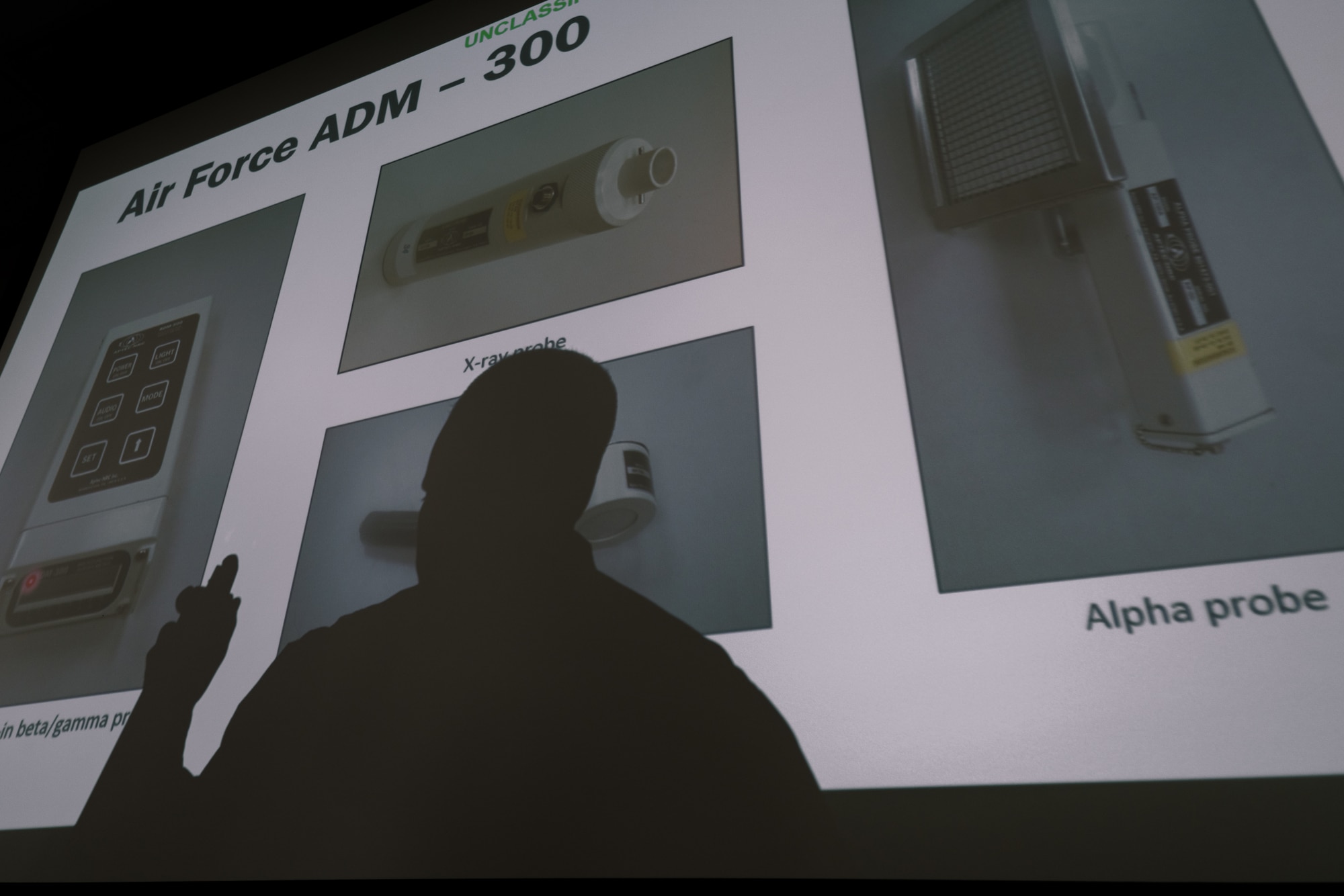 U.S. Navy Lt. Aure Stewart, Medical Effects of Ionizing Radiation Course director assigned to the Armed Forces Radiobiology Research Institute, teaches a lesson on using radiation detection devices at MacDill Air Force Base, Florida, Dec. 7, 2022.