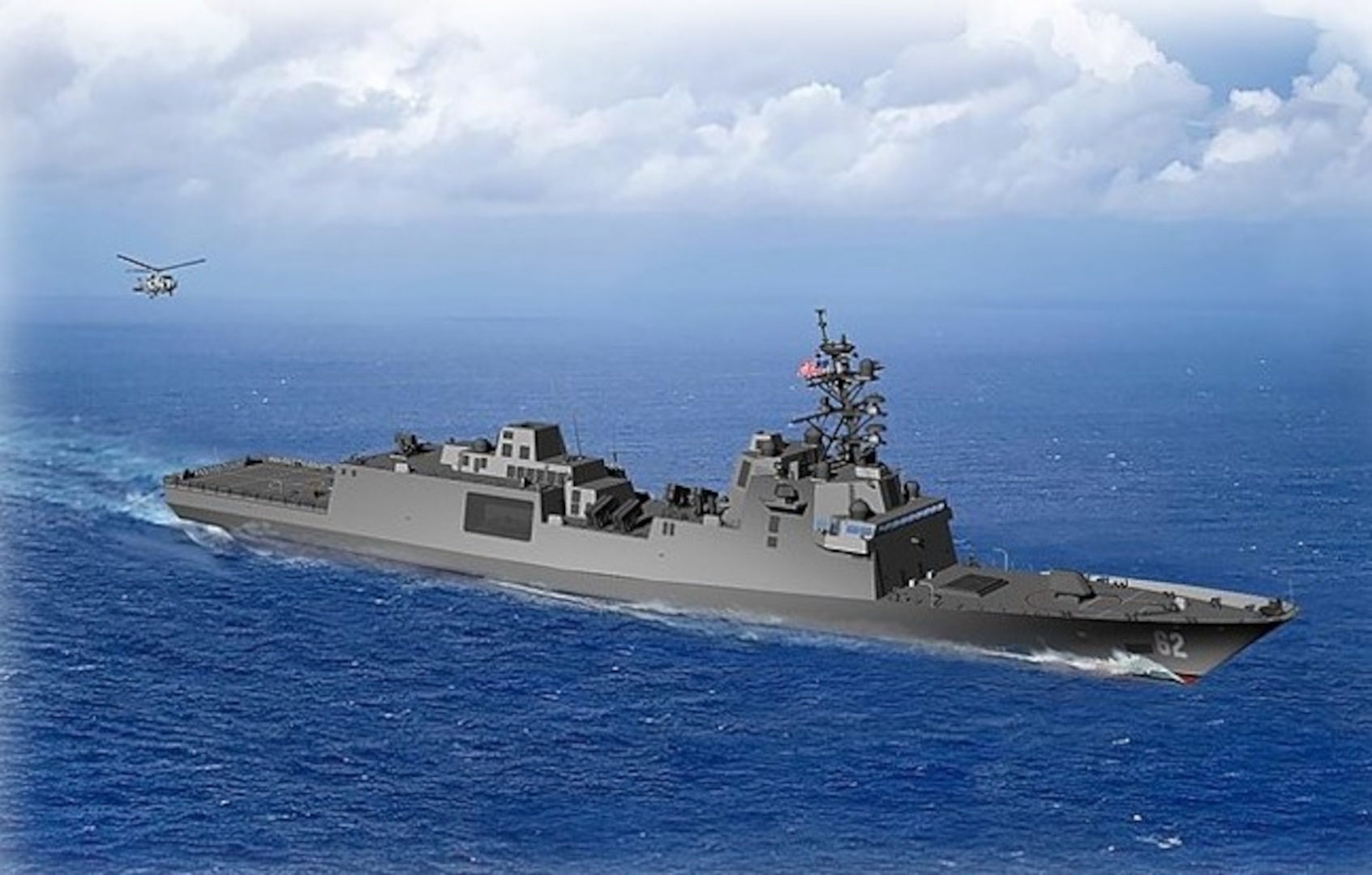 IMAGE: An artist’s rendering of the new Constellation (FFG 62)-class guided-missile frigate. Marinette Marine Illustration