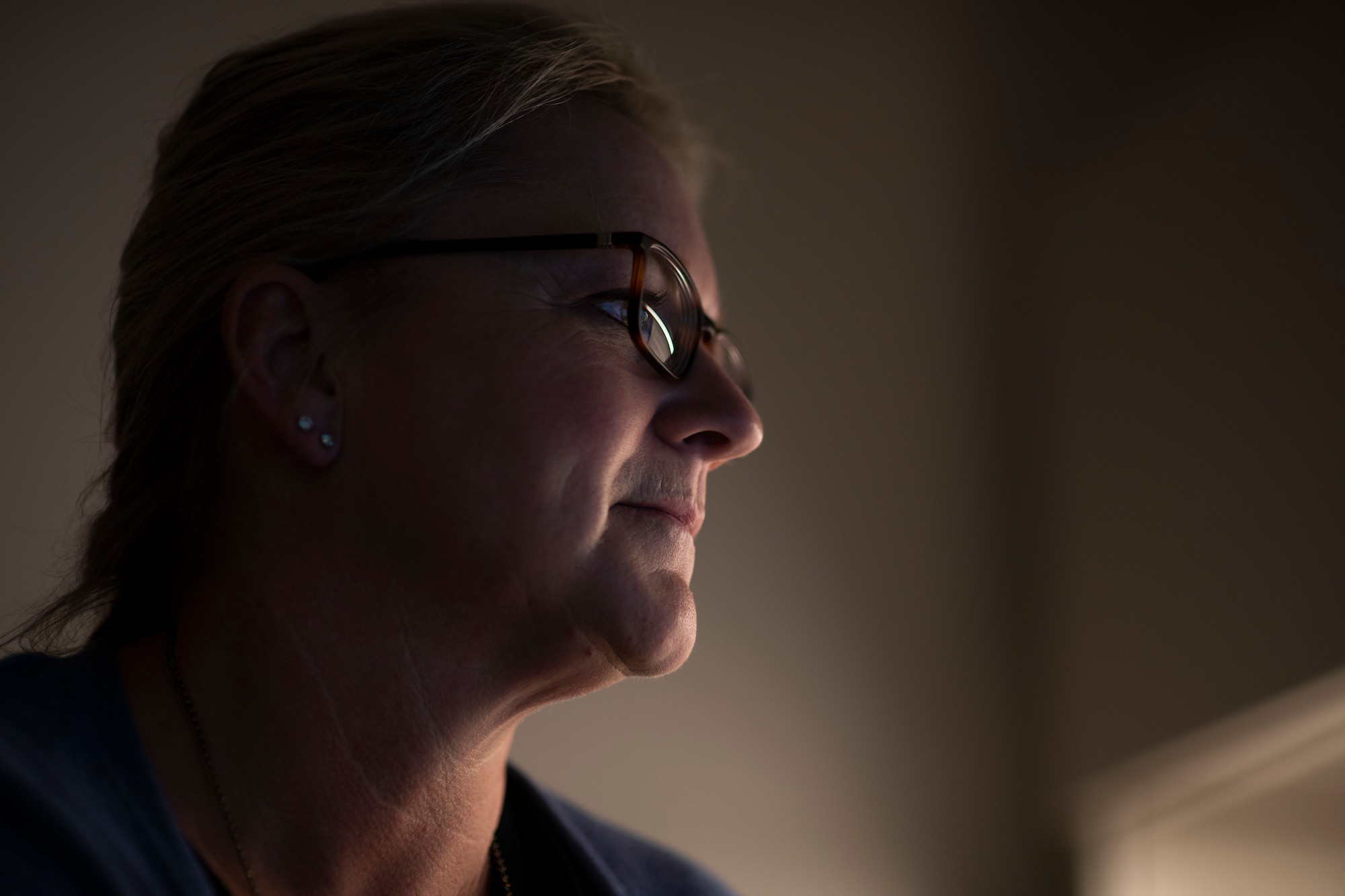 Crystal Novak, 325th Medical Group physical evaluation board liaison officer, monitors the progress of ongoing medical evaluation boards at Tyndall Air Force Base, Florida, Nov. 30, 2022.