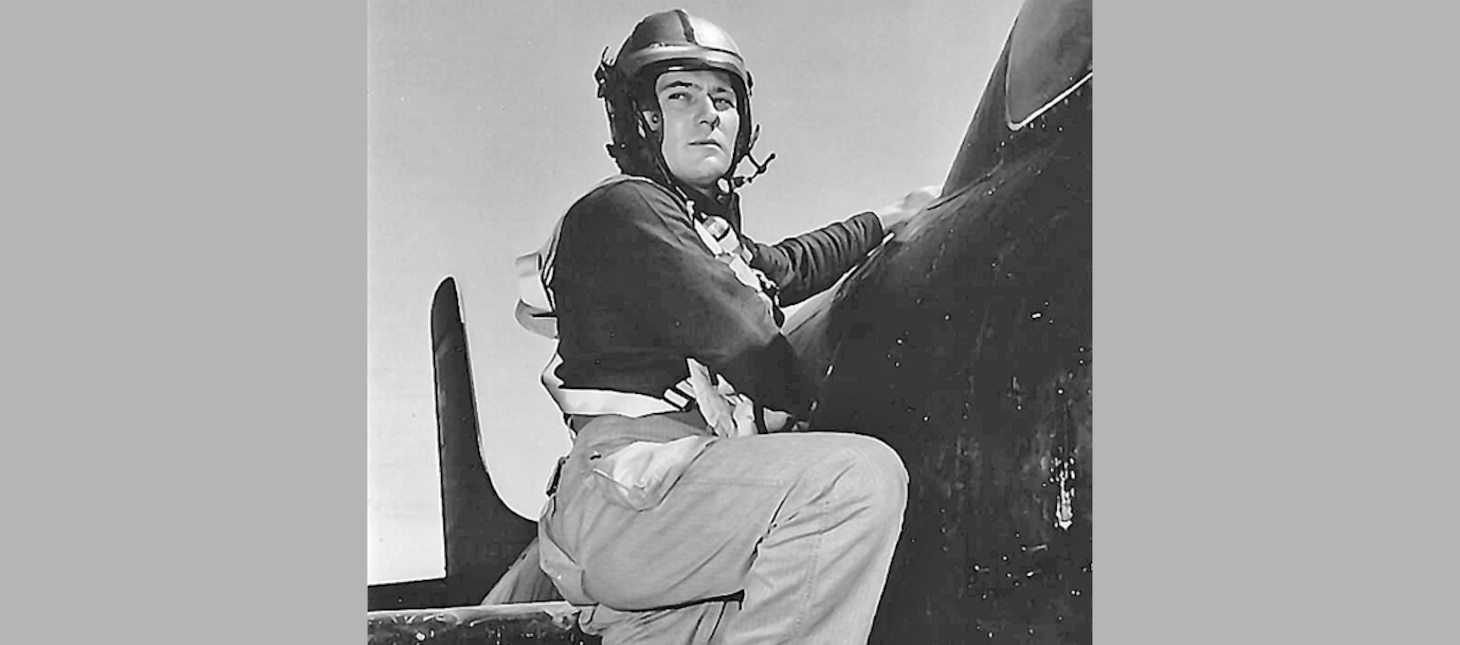 Then-Lt. Col. Robert F. Conley poses on the side of a VMF(N)-513 F3D, painted in flat black, during the war in Korea. He and his Radar Operator, Master Sgt. James H. Scott shot down a North Korean MiG-15 on Jan. 31, 1953, the last of six MiG kills by the squadron. Conley retired as a brigadier general in May 1973 with 32 years of active duty service. Conley had also commanded MAG-11 during the early stages of the Vietnam War in 1965 and had helped bring the first shore-based Marine F-8s of VMF(AW)-312 to Vietnam.