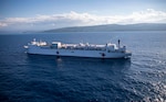 Hospital ship USNS Comfort (T-AH 20) sails off the coast of Jeremie, Haiti, Dec. 11, 2022. Comfort is deployed to U.S. 4th Fleet in support of Continuing Promise 2022, a humanitarian assistance and goodwill mission conducting direct medical care, expeditionary veterinary care, and subject matter expert exchanges with five partner nations in the Caribbean, Central and South America.