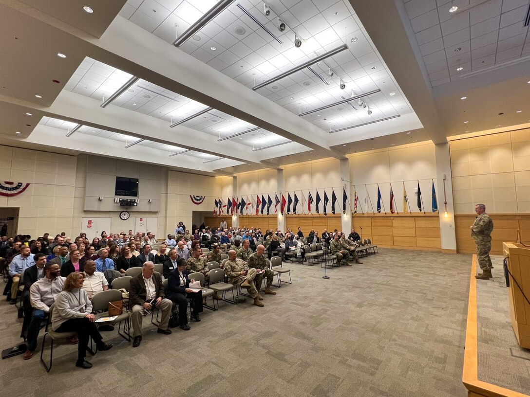 Brig. Gen. Eric Shirley, Defense Logistics Agency Troop Support commander, hosted a town hall on December 7, in Philadelphia, to close out the first quarter of fiscal year 2023.