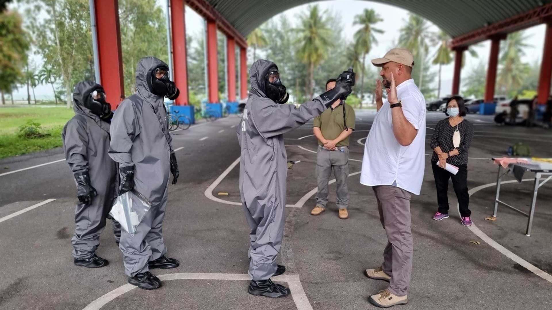 This Fall, a Defense Threat Reduction Agency (DTRA) building partnership capacity team completed an intensive three-week slate of training for Thailand.  They successfully transferred and provided training on new Chemical, Biological, Radiological and Nuclear (CBRN) detection and response equipment, followed by an in-depth Counter-WMD (CWMD) Operations course.