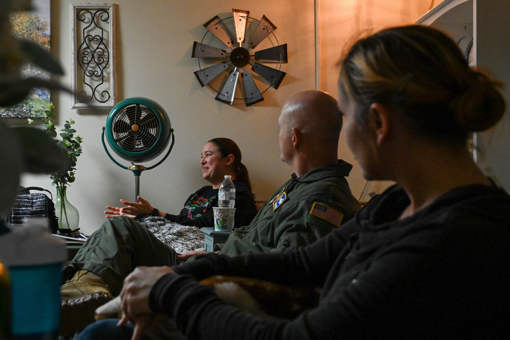 Master Sgt. Amanda Gilbert, 97th Healthcare Operations Squadron SEL, gives advice to Airmen during a coping skills class at Altus Air Force Base, Oklahoma, Dec. 12, 2022. The class meets once a week for a three-hour discussion with guest speakers, all led by Gilbert and Master Sgt. Monique Tester, 97th Air Mobility Wing commander’s action group SEL. (U.S. Air Force photo by Senior Airman Trenton Jancze)