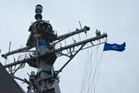 SNMG2 transfers its flagship from USS Forrest Sherman (DDG 98) to USS James E Williams (DDG 95) as USS Forrest Sherman completes its deployment and prepares to return to homeport in Norfolk, VA.