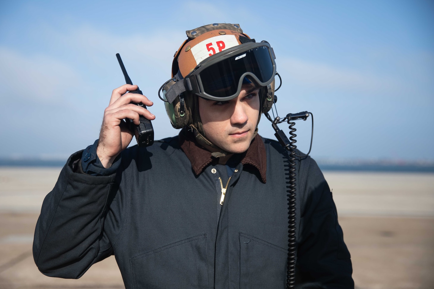 Sailors during the squadrons last flight