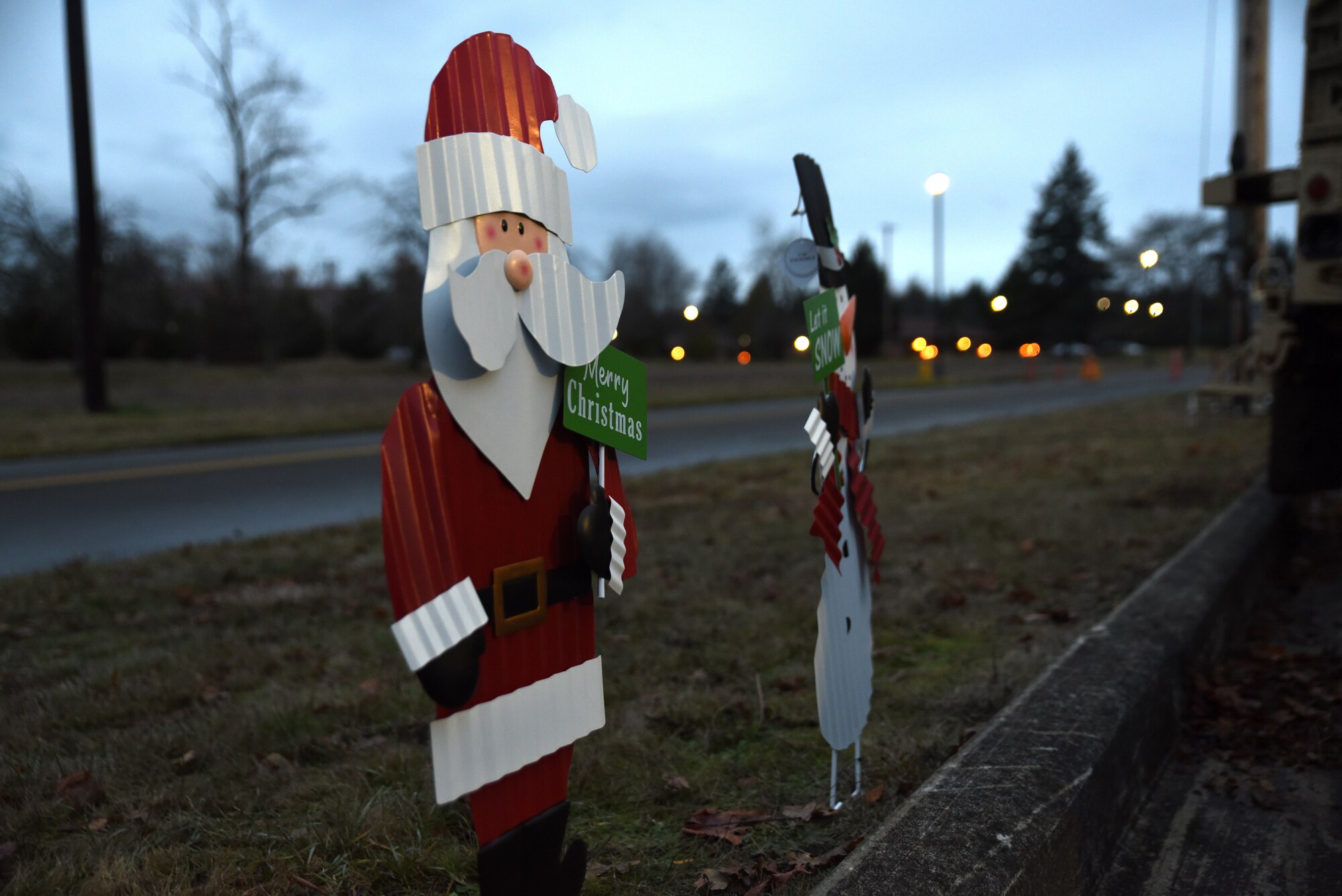 The Team McChord holiday tree signifies the holiday season at Joint Base Lewis-McChord, Washington.