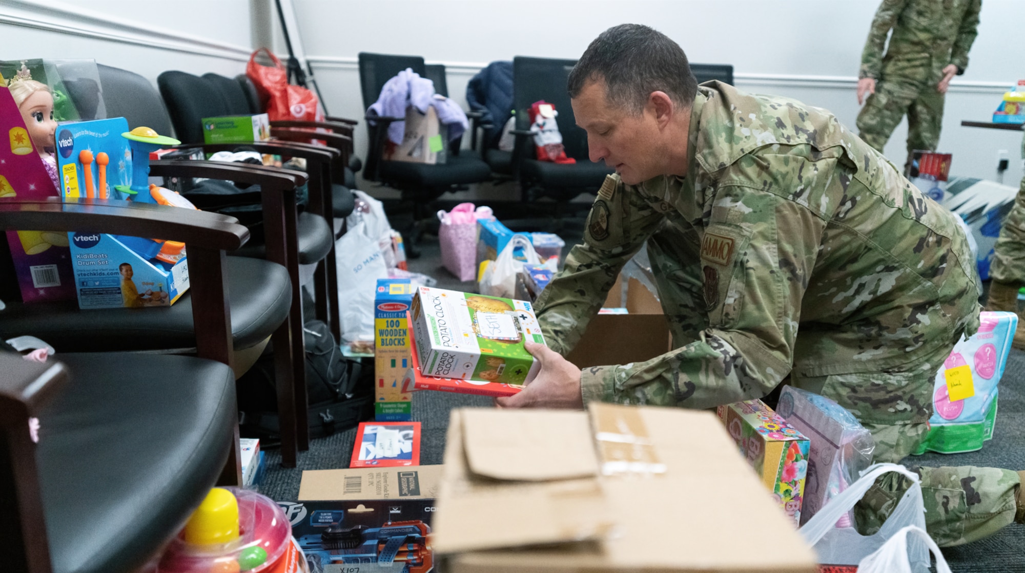 On December 14, 2022, Airmen from the 419th Fighter Wing, 388th Fighter Wing, 649th Munitions Squadron, 75th Air Base Wing, and other mission partners volunteered their time to gather and deliver hundreds of gifts to the foster care families of northern Utah.