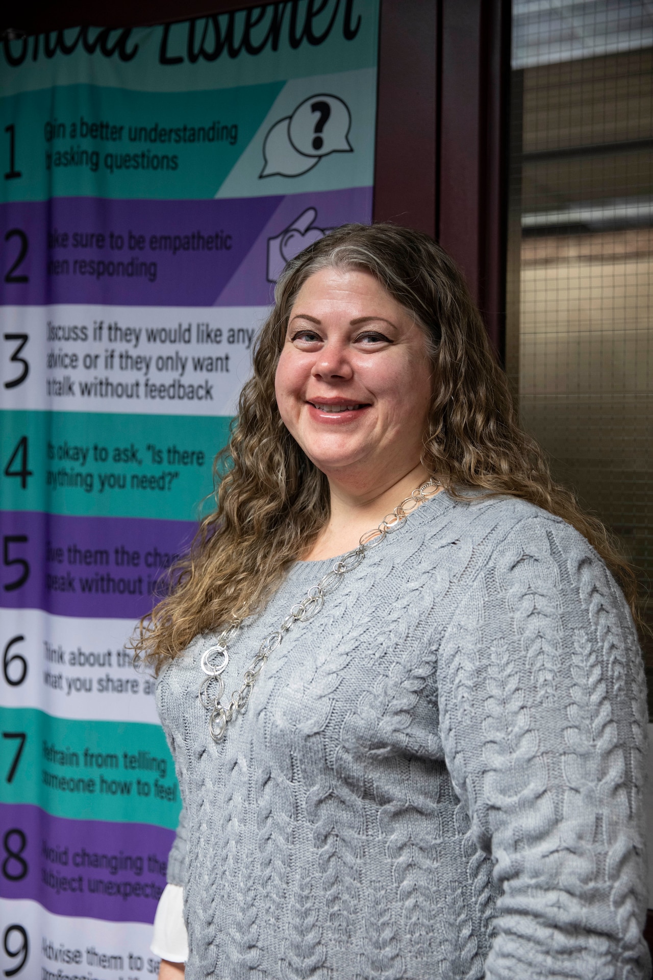 Gwendolyn Anderson, director of psychological health for the Alaska Army National Guard, serves as a behavioral health resource for Army Guardsmen and their families and advocates for helping Soldiers when they need it most. (Alaska National Guard photo by Staff Sgt. Katie Mazos-Vega)