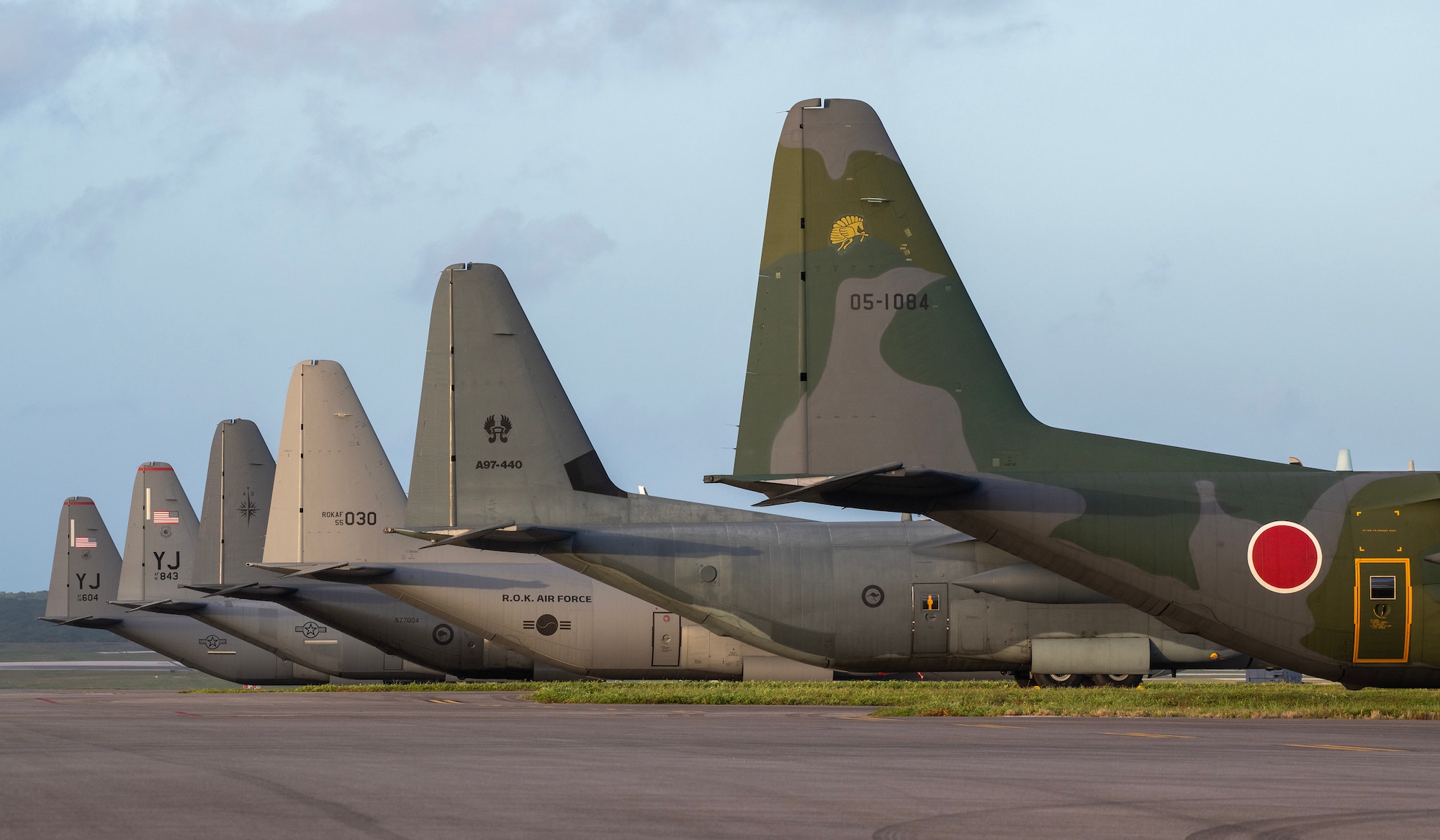 Six C-130 tails