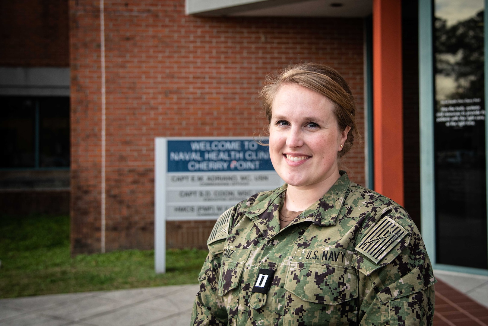 Navy Lieutenant Sara Cruz, BSN, RN, CMSRN, serves aboard Naval Health Clinic Cherry Point as the Department Head for the facility’s Patient Centered Medical Home.  She and her team provide medical care to retirees and family members of active-duty service members residing on Marine Corps Air Station Cherry Point and in a nearby communities.