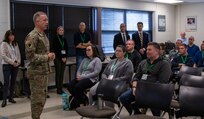 Maj. Gen. Rich Neely, the Adjutant General of Illinois and Commander of the Illinois National Guard, welcomes members of the Illinois National Guard attending the Operational Stress Management Resiliency Care for First Responders course at Camp Lincoln, Springfield. The course was taught by instructors from NATAL, the Israel Trauma and Resiliency Center which specializes in war and terror related trauma, Post Traumatic Stress Disorder, and resiliency building.