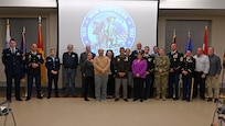 Award recipients pose during the New Hampshire National Guard Annual Awards Ceremony Dec. 13, 2022, at the Edward Cross Training Complex in Pembroke.