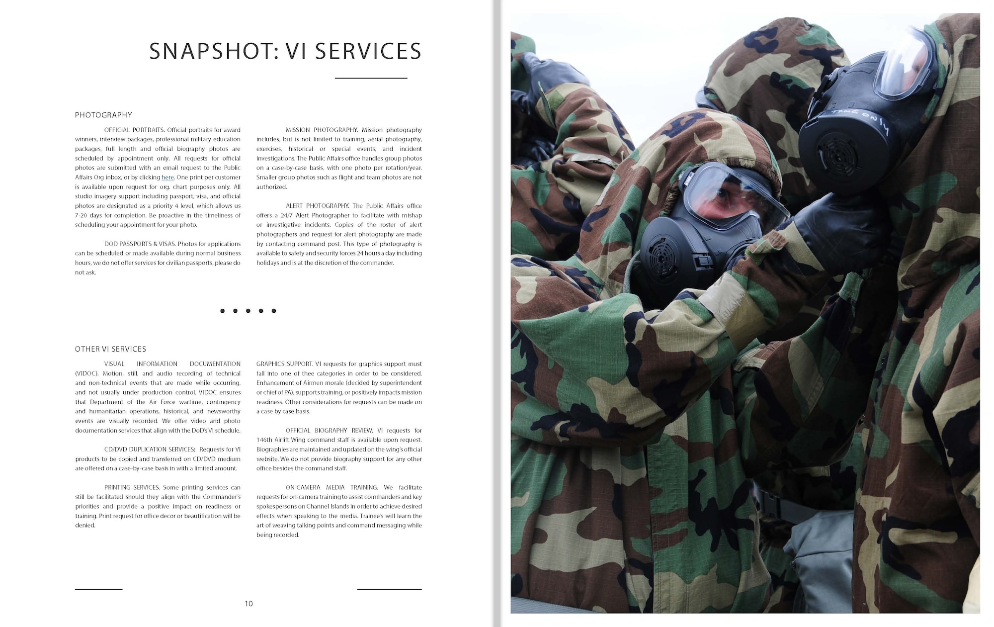 A magazine layout for the 146th Public Affairs Customer Service Guide