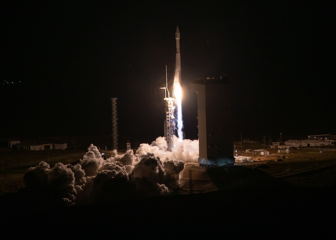 a rocket launches
