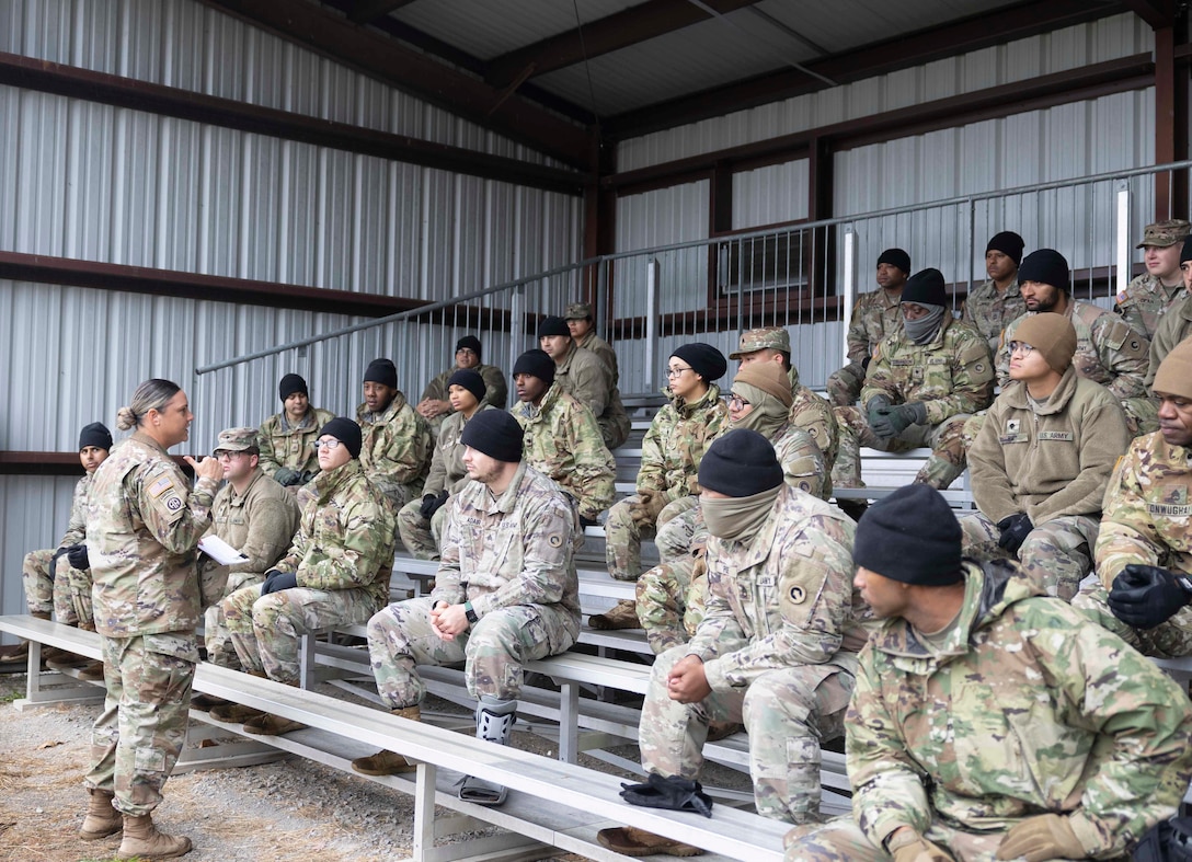 Soldier participates in an exercise