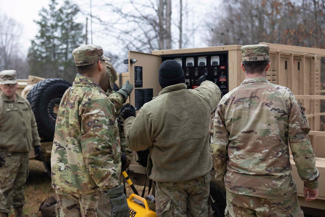 Soldier participates in an exercise