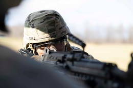 Soldier participates in an exercise