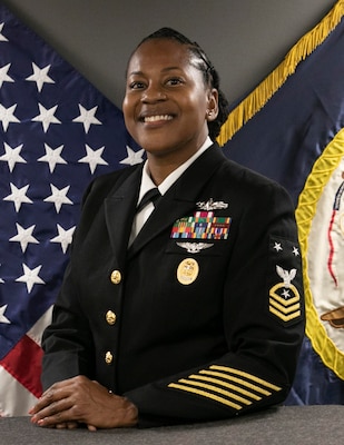 Official Studio photo for CMDCM Ranona L. Robinson, Command Master Chief, USS Mesa Verde (LPD 19)