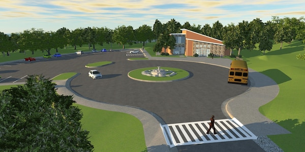 A rendering of a nature center designed by high school interns working with the U.S. Army Corps of Engineers Transatlantic Middle East District. The interns were part of a program the district hosts aimed at providing students with an interest in engineering and architecture opportunities to further explore those careers before attending college.