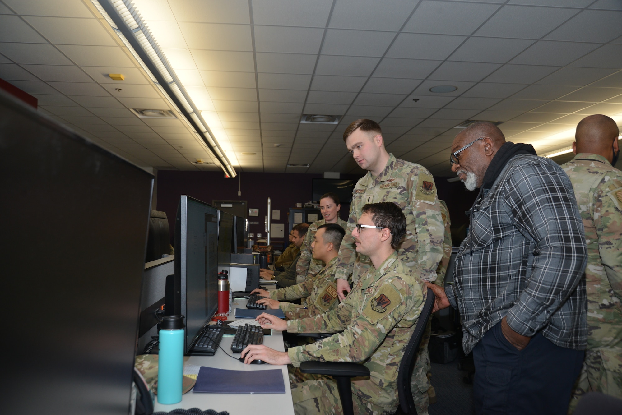 Teaming up on cyber defense, Airmen of 16th Air Force (Air Forces Cyber) train on cyber tactics at the 2022 NATO Cyber Defense Exercise Nov. 28 through Dec. 2, 2022 held in Tallinn, Estonia. 16th Air Force was the lead representative for the U.S. at the global exercise that included NATO key allies and partners sharing and integrating cyber security tactics, techniques, and procedures. (U.S. Air Force photo by Manuel Garcia)