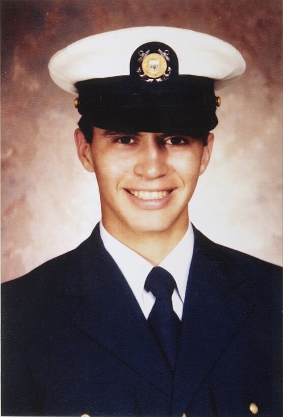 Seaman Apprentice William Flores’s Coast Guard portrait. (U.S. Coast Guard)