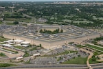 An aerial view of the Pentagon.