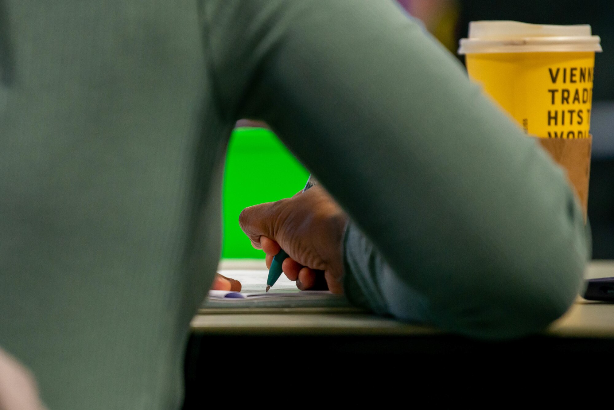 Student participates in class