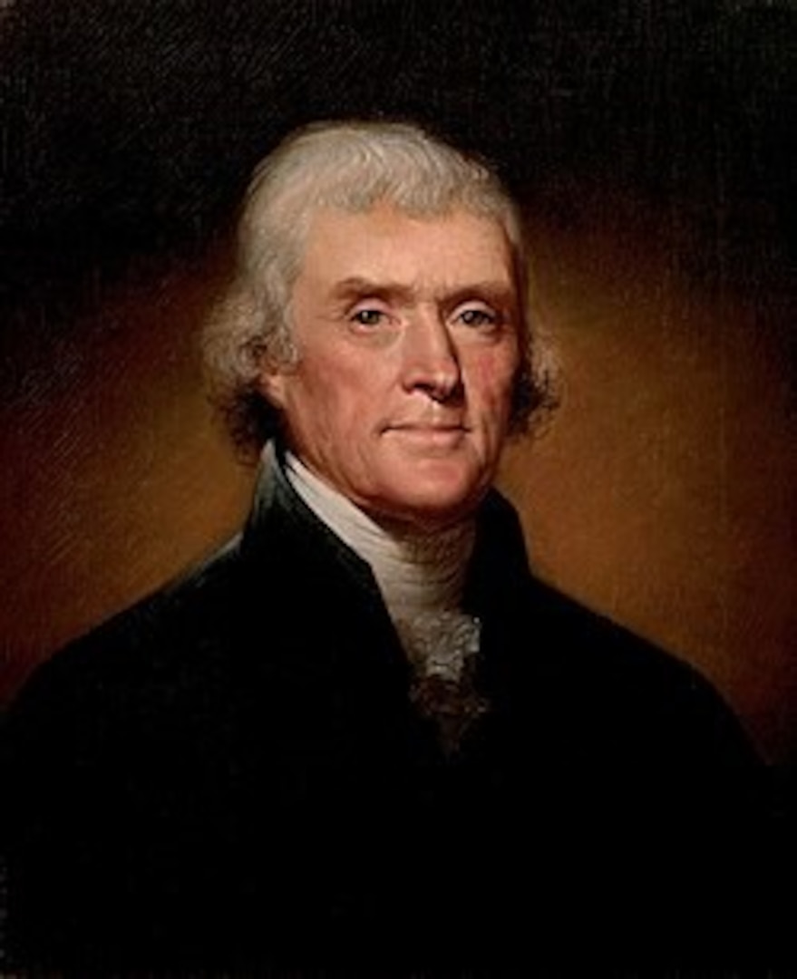 Thomas Jefferson, third president of the United States