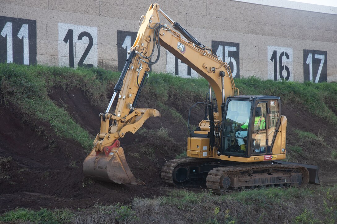 Operational Range Clearance and Maintenance commenced for Marine Corps Base Hawaii, Pu’uloa Training Facility, Bravo Range, Dec. 13, 2022. The ORC serves to remove unexploded ordinance and range debris from the operational ranges and the mining of munitions from the impact berms on ranges. Routine clearance and maintenance ensures the safety and sustainability of Marine Corps ranges and training areas. (U.S. Marine Corps photo by Lance Cpl. Chandler Stacy)