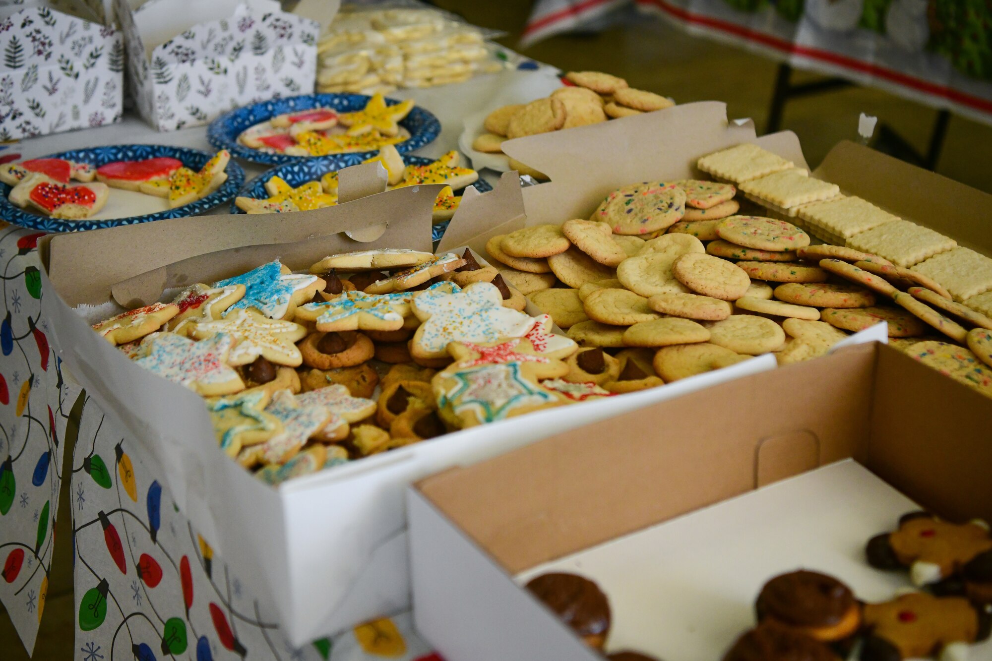 Cookies sit on a table in the Foothills Chapel on Beale Air Force Base, Calif. on Dec. 16, 2022