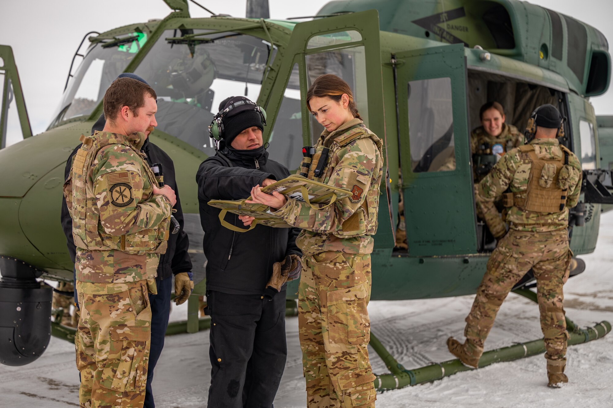 Photo of aircraft crew.