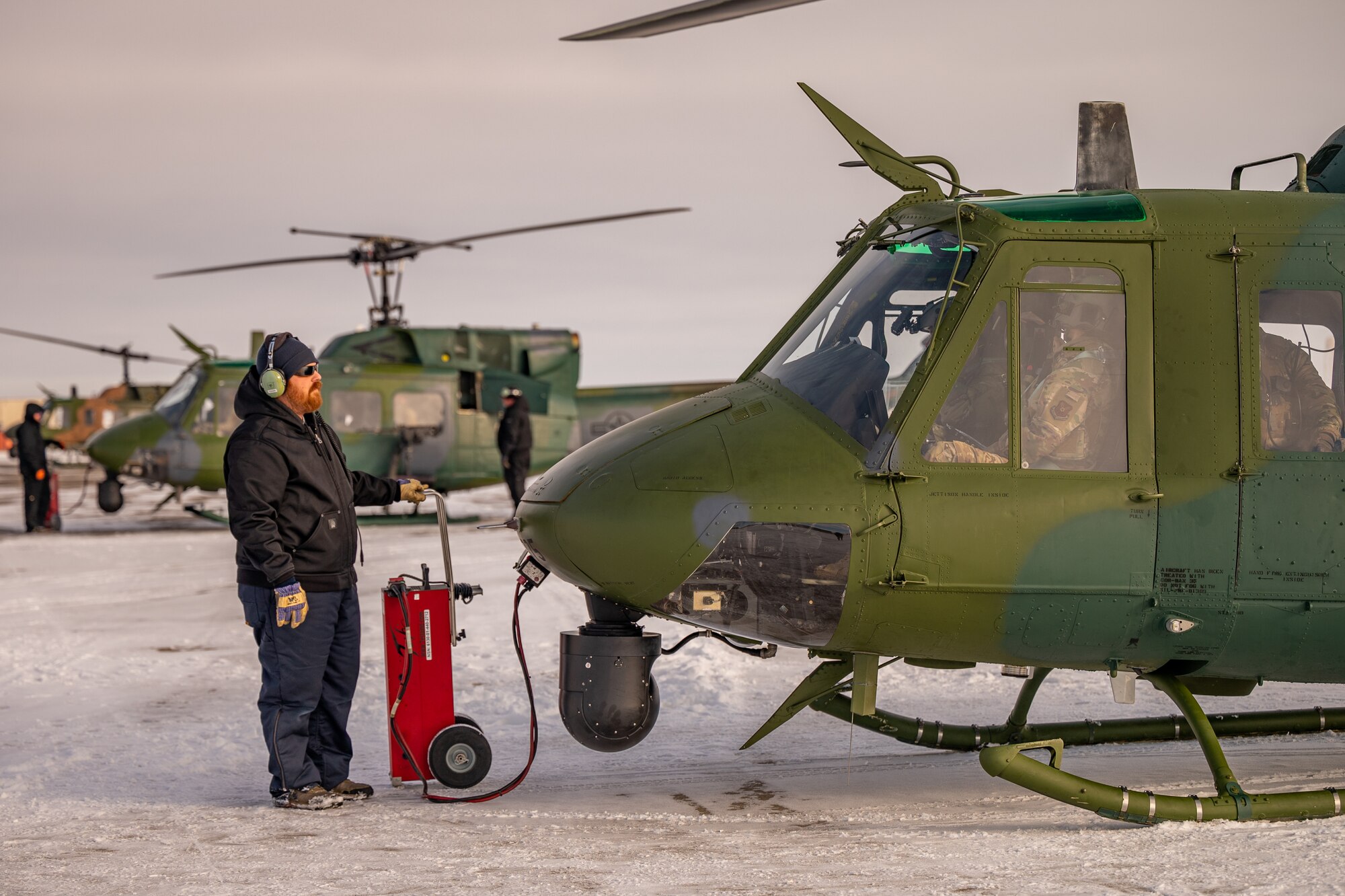 Photo of aircraft crew.