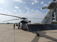 “Ghostrider 37,” a U.S. Navy MH-60S assigned to the “Ghostriders” of Helicopter Sea Combat Squadron (HSC) 28, is seen on the flight line in Paphos, Cyprus during a bilateral search and rescue training event with the Republic of Cyprus Air Force, Dec. 16, 2022.