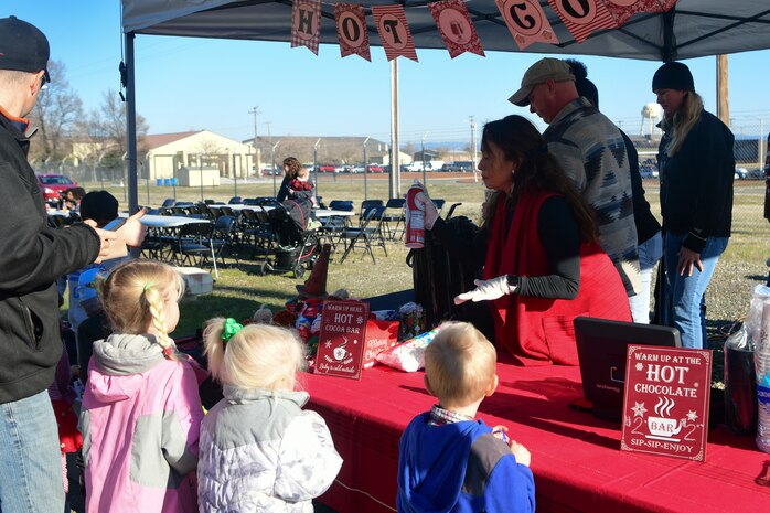 Hot chocolate was sold at the Winterfest on the flightline at Beale Air Force Base, Calif. on Dec. 17, 2022