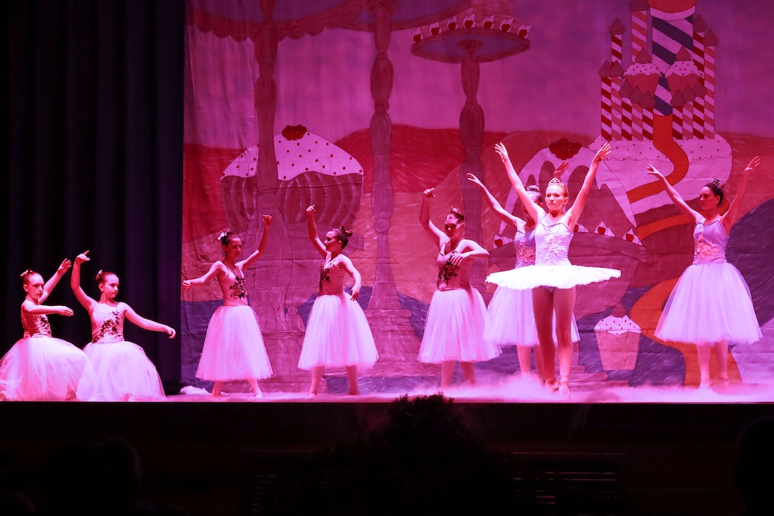 Dancers with Havelock Center of the Performing Arts perform The Nutcracker at the Two Rivers Theater on Marine Corps Air Station Cherry Point, North Carolina, Dec. 18, 2022.