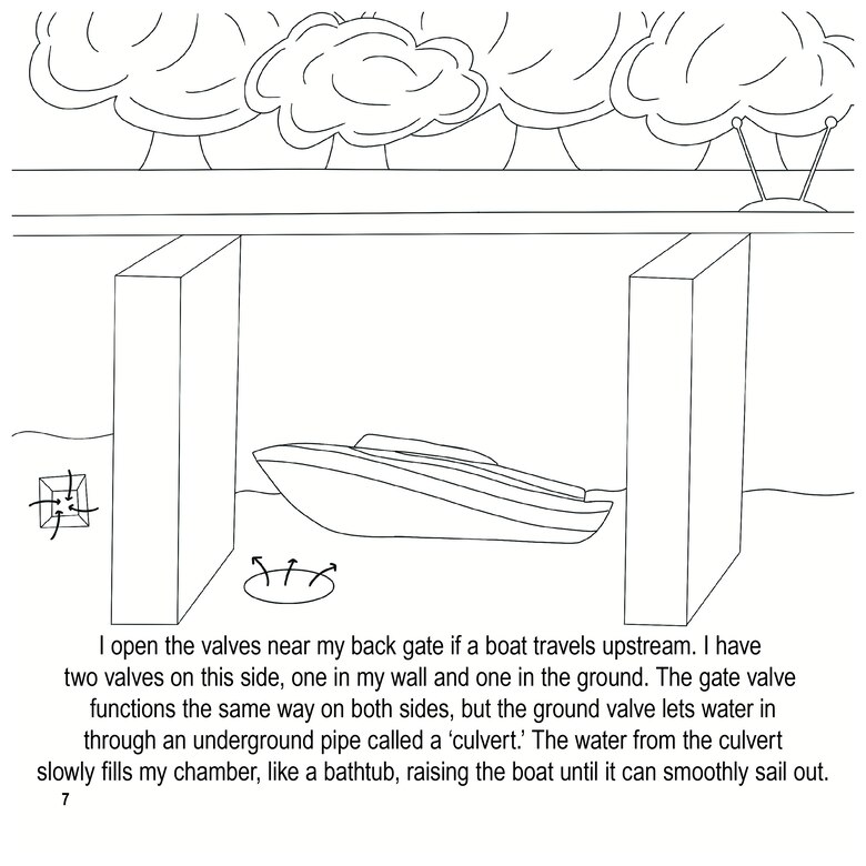 An illustrated page of Larry the Lock for children's book.