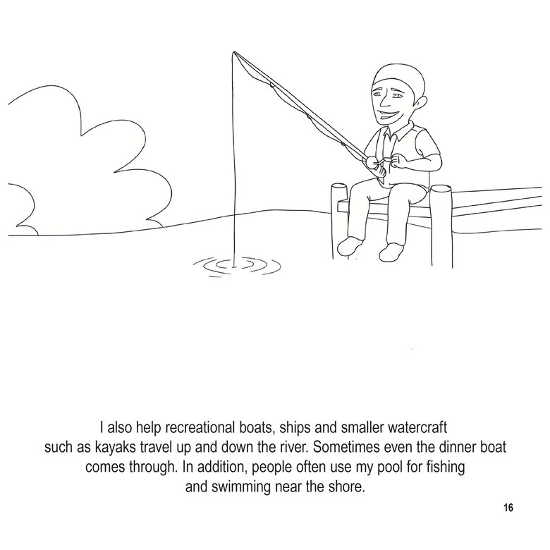 An illustrated page of Larry the Lock for children's book.