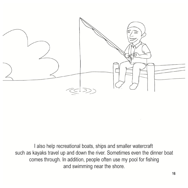 An illustrated page of Larry the Lock for children's book.
