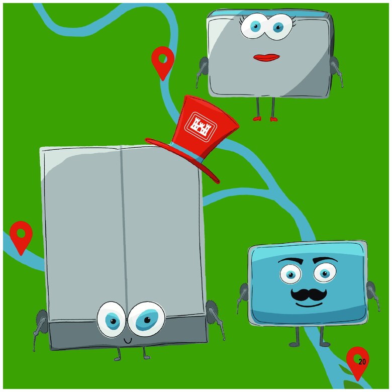 An illustrated page of Larry the Lock for children's book.