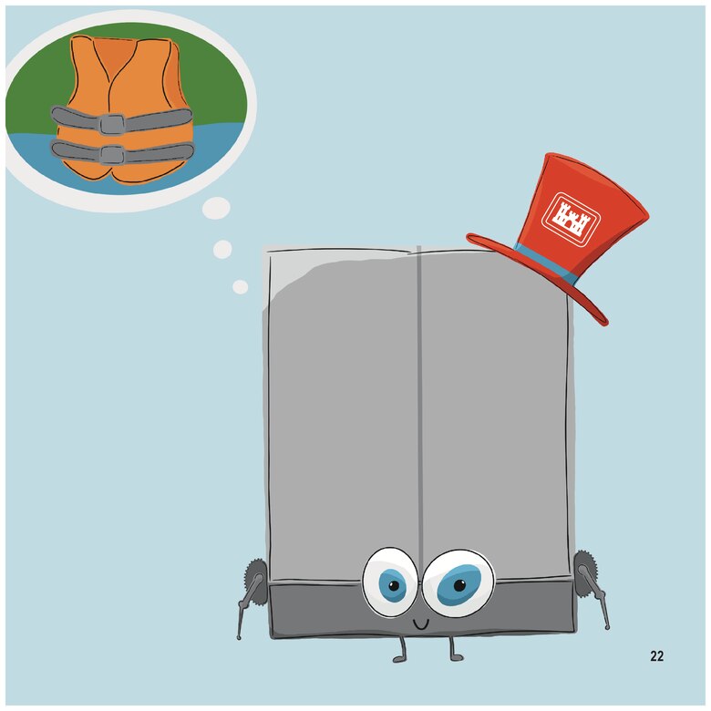An illustrated page of Larry the Lock for children's book.