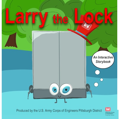 An illustrated page of Larry the Lock for children's book.