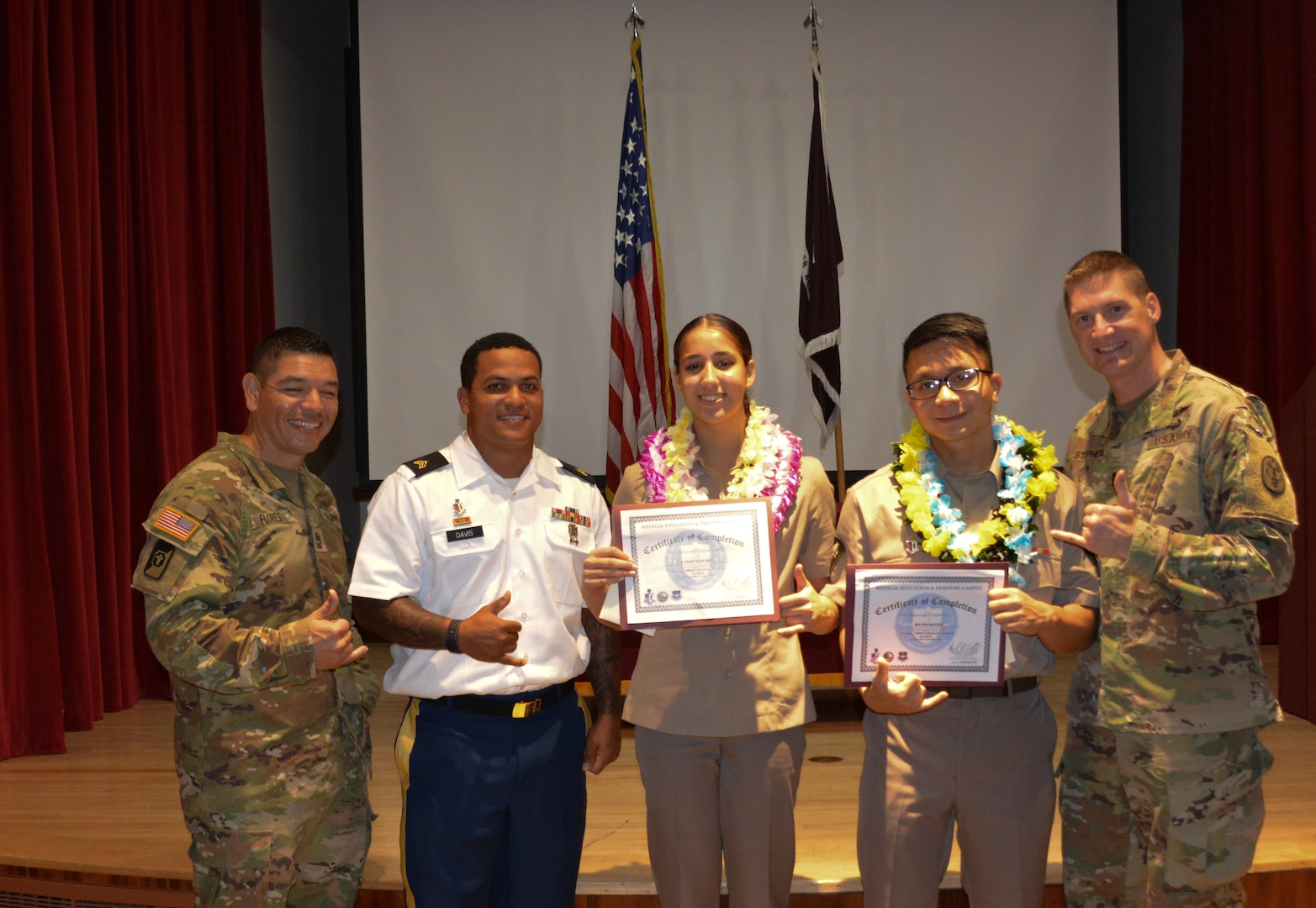 68F Physical Therapy Specialist Phase II Graduation: Congratulations to PV2 Anastasia Inkel and Spc. Phi K. Nguyen