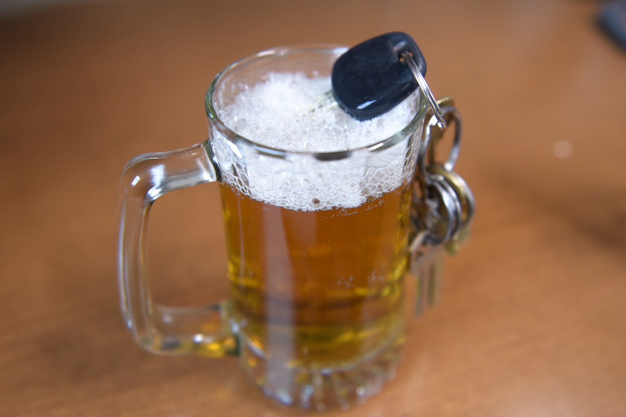 A photo of a cup of beer.