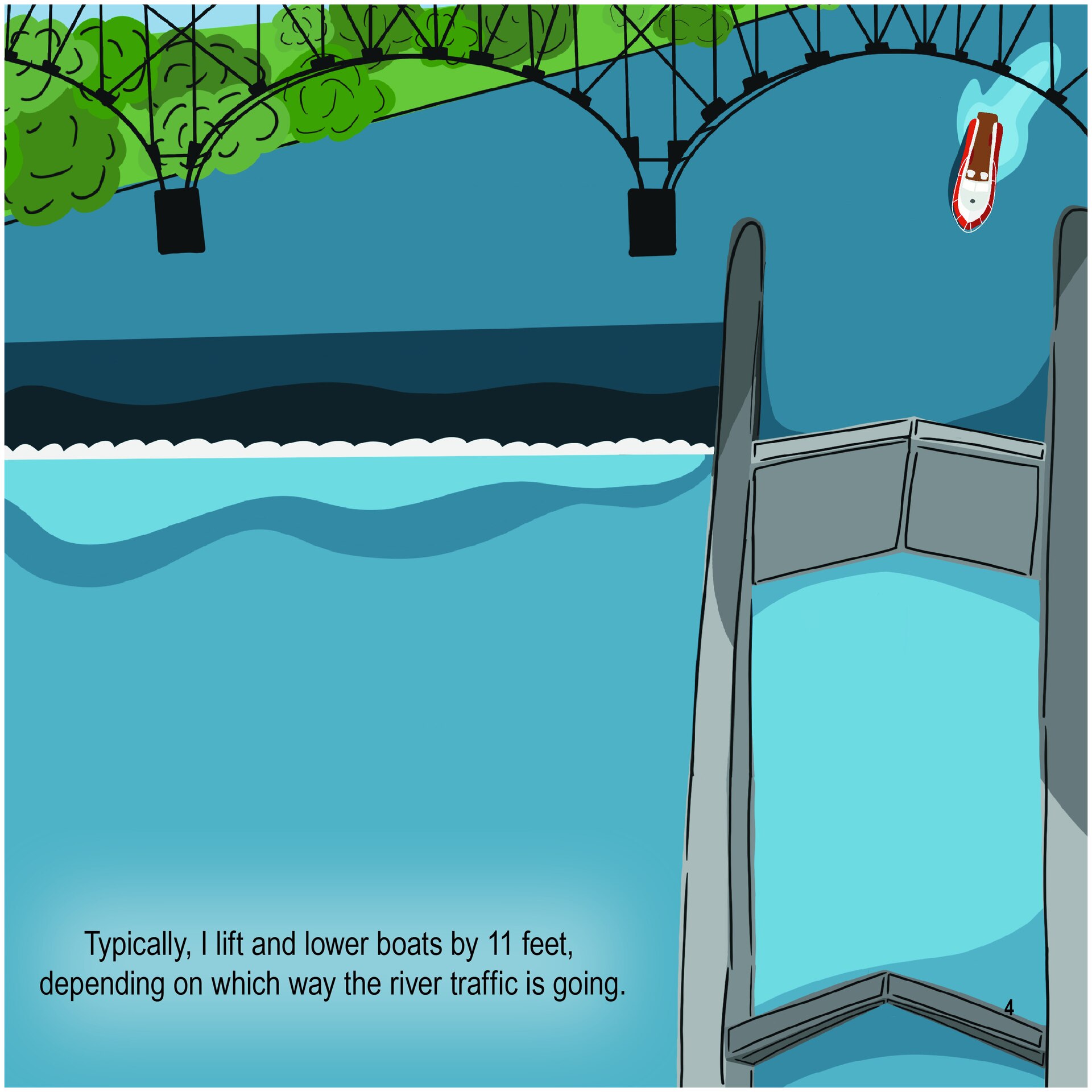 An illustrated page of Larry the Lock for children's book.